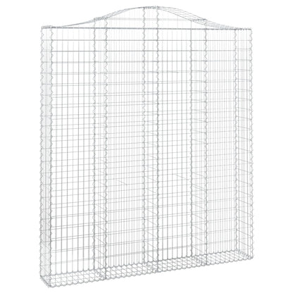 Schanskorven 2 st gewelfd 200x30x220/240 cm ijzer 2 200 x 30 x 220/240 cm