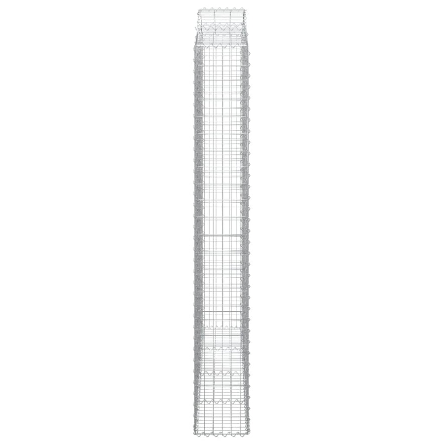 Schanskorven 2 st gewelfd 200x30x220/240 cm ijzer 2 200 x 30 x 220/240 cm