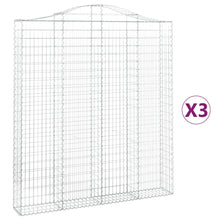Schanskorven 3 st gewelfd 200x30x220/240 cm ijzer 3 200 x 30 x 220/240 cm