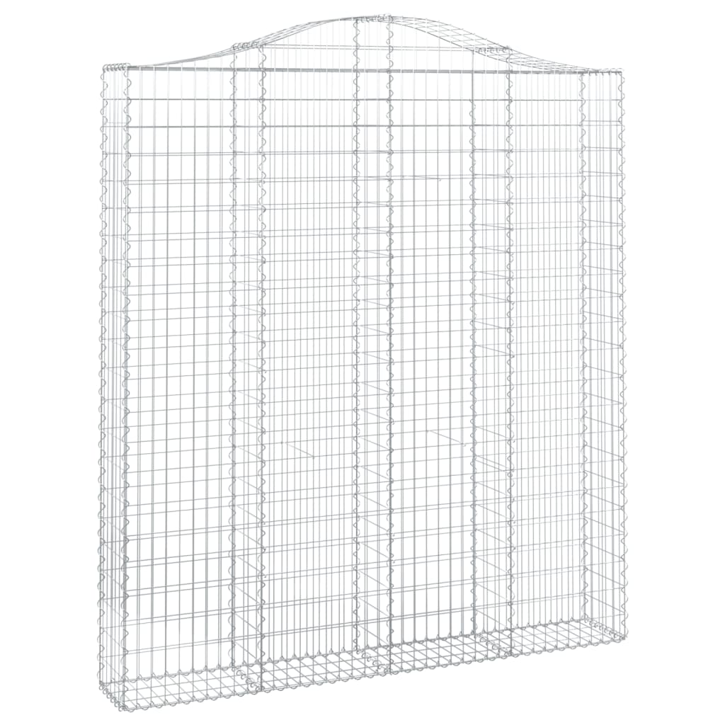 Schanskorven 3 st gewelfd 200x30x220/240 cm ijzer 3 200 x 30 x 220/240 cm