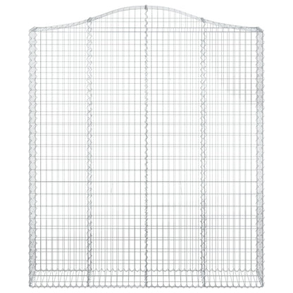 Schanskorven 3 st gewelfd 200x30x220/240 cm ijzer 3 200 x 30 x 220/240 cm