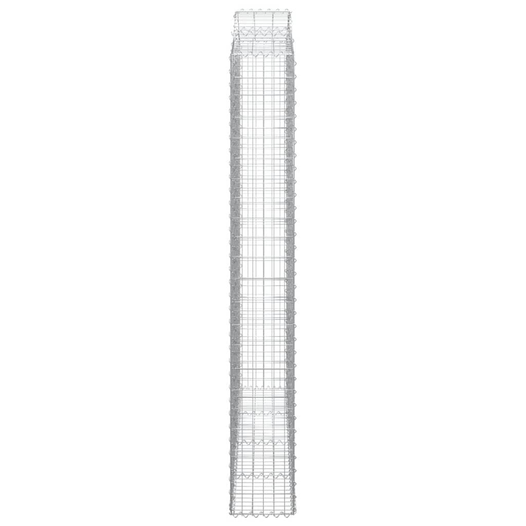 Schanskorven 3 st gewelfd 200x30x220/240 cm ijzer 3 200 x 30 x 220/240 cm