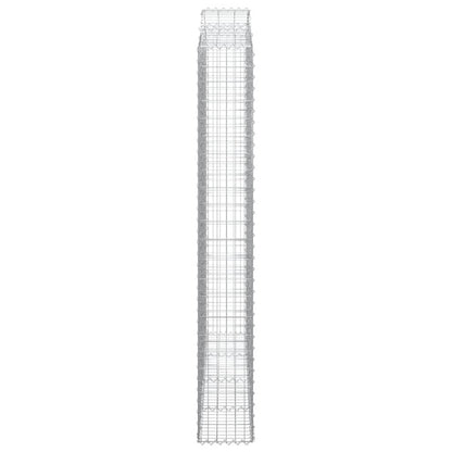 Schanskorven 3 st gewelfd 200x30x220/240 cm ijzer 3 200 x 30 x 220/240 cm