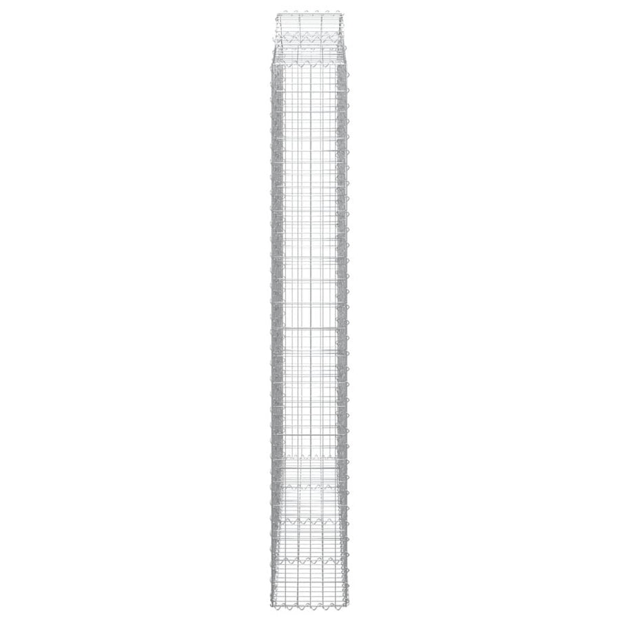 Schanskorven 3 st gewelfd 200x30x220/240 cm ijzer 3 200 x 30 x 220/240 cm