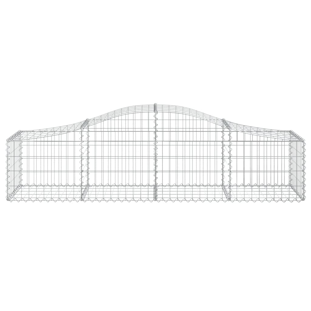 Schanskorven 2 st gewelfd 200x50x40/60 cm gegalvaniseerd ijzer 2 200 x 50 x 40/60 cm