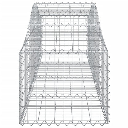 Schanskorven 2 st gewelfd 200x50x40/60 cm gegalvaniseerd ijzer 2 200 x 50 x 40/60 cm