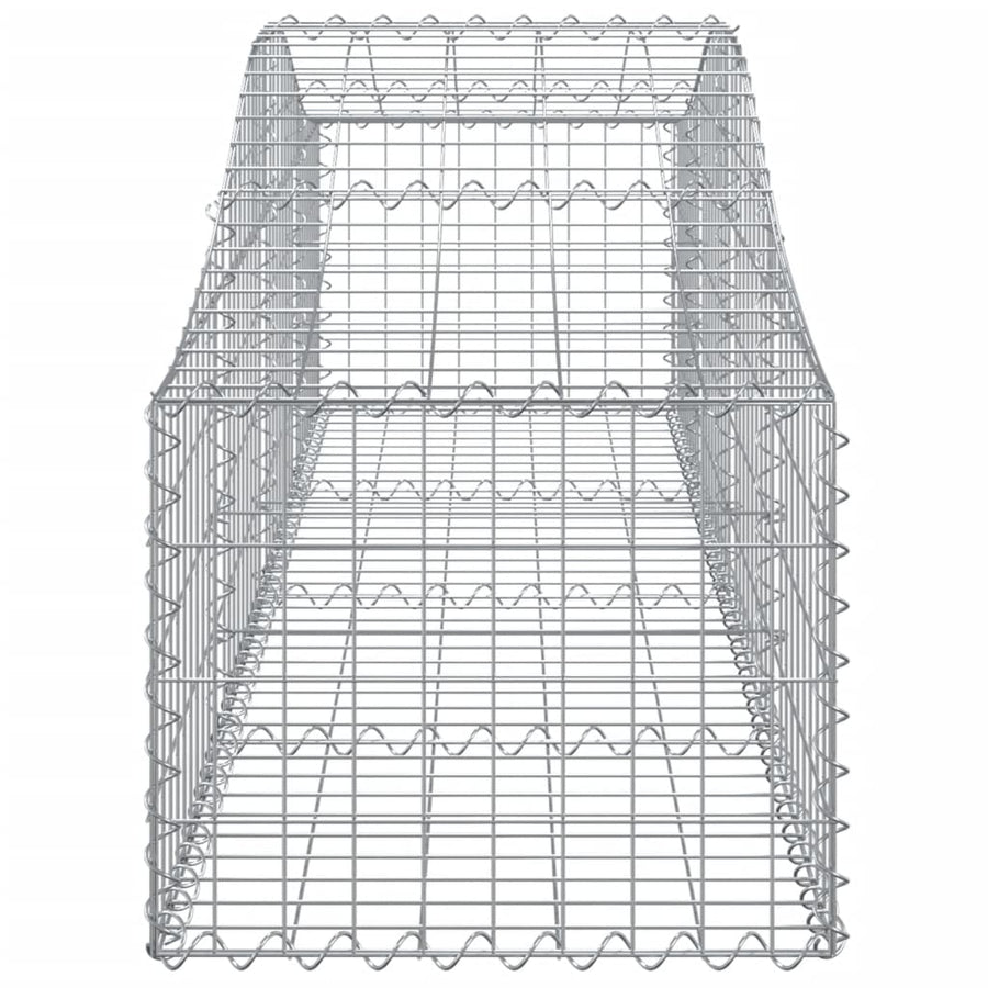 Schanskorven 2 st gewelfd 200x50x40/60 cm gegalvaniseerd ijzer 2 200 x 50 x 40/60 cm