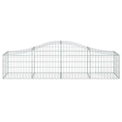 Schanskorven 3 st gewelfd 200x50x40/60 cm gegalvaniseerd ijzer 3 200 x 50 x 40/60 cm