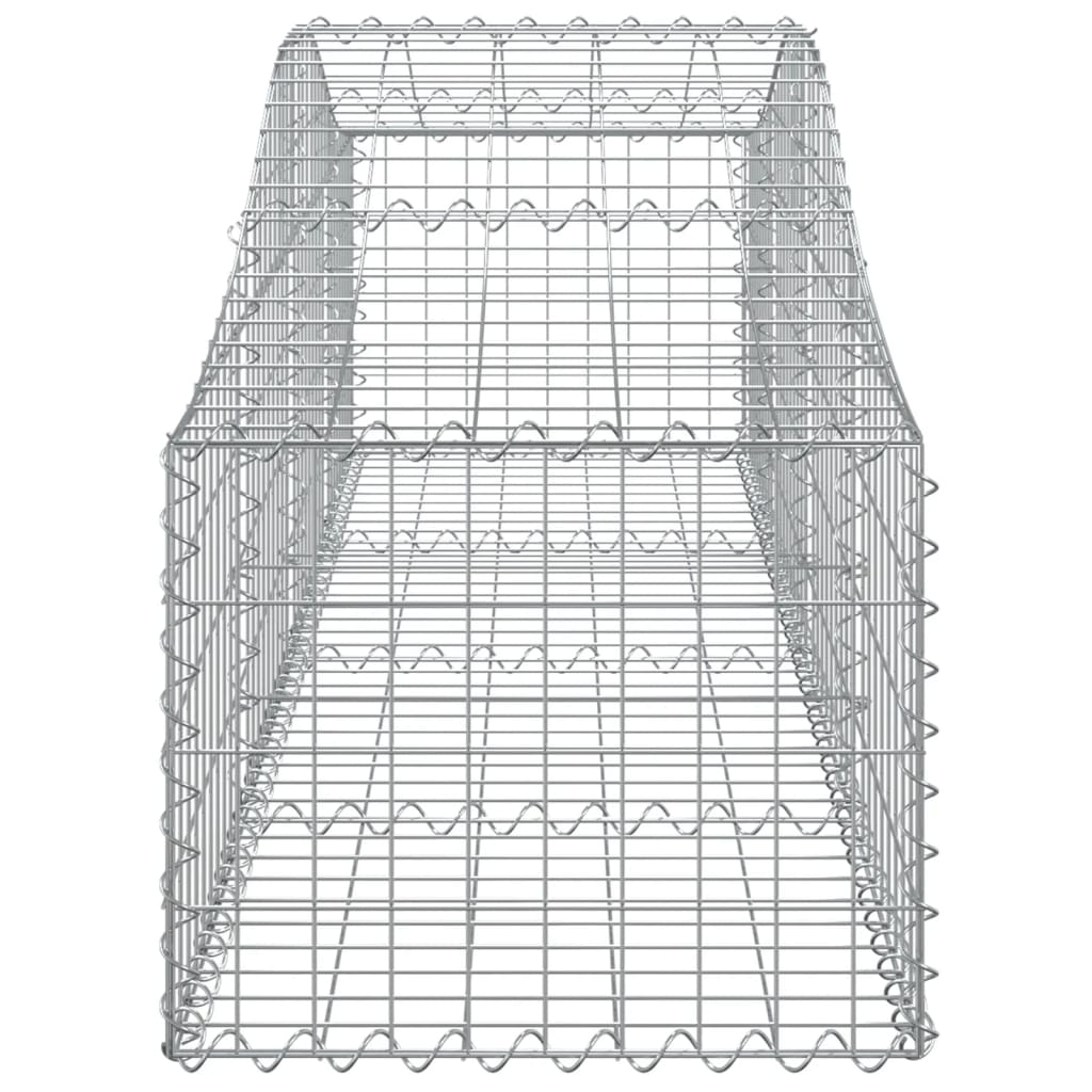 Schanskorven 3 st gewelfd 200x50x40/60 cm gegalvaniseerd ijzer 3 200 x 50 x 40/60 cm
