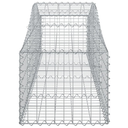 Schanskorven 4 st gewelfd 200x50x40/60 cm gegalvaniseerd ijzer 4 200 x 50 x 40/60 cm