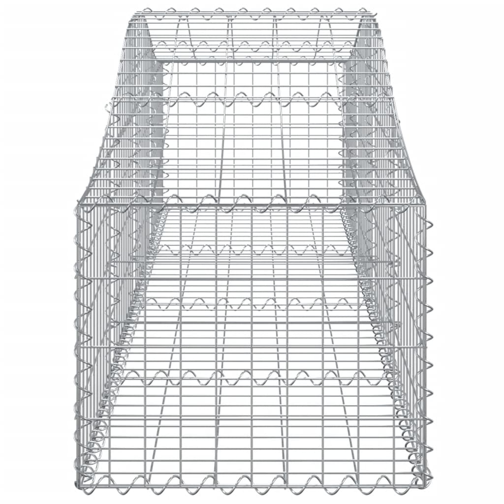 Schanskorven 5 st gewelfd 200x50x40/60 cm gegalvaniseerd ijzer 5 200 x 50 x 40/60 cm