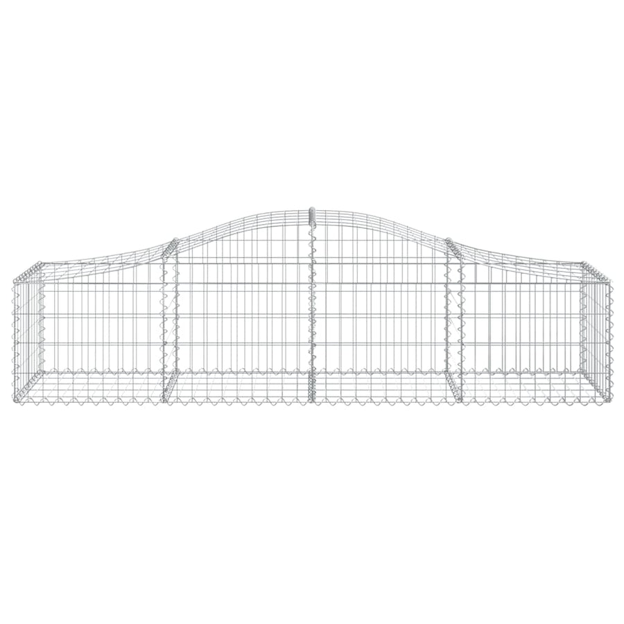 Schanskorven 6 st gewelfd 200x50x40/60 cmgegalvaniseerd ijzer 6 200 x 50 x 40/60 cm