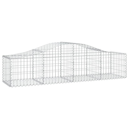 Schanskorven 7 st gewelfd 200x50x40/60 cm gegalvaniseerd ijzer 7 200 x 50 x 40/60 cm
