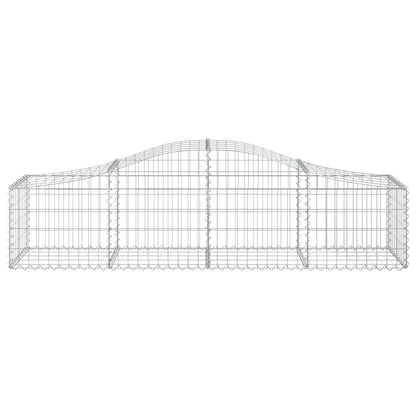 Schanskorven 7 st gewelfd 200x50x40/60 cm gegalvaniseerd ijzer 7 200 x 50 x 40/60 cm