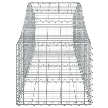 Schanskorven 8 st gewelfd 200x50x40/60 cm gegalvaniseerd ijzer 8 200 x 50 x 40/60 cm