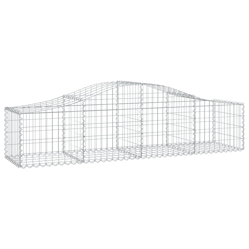 Schanskorven 10 st gewelfd 200x50x40/60 cm gegalvaniseerd ijzer 10 200 x 50 x 40/60 cm