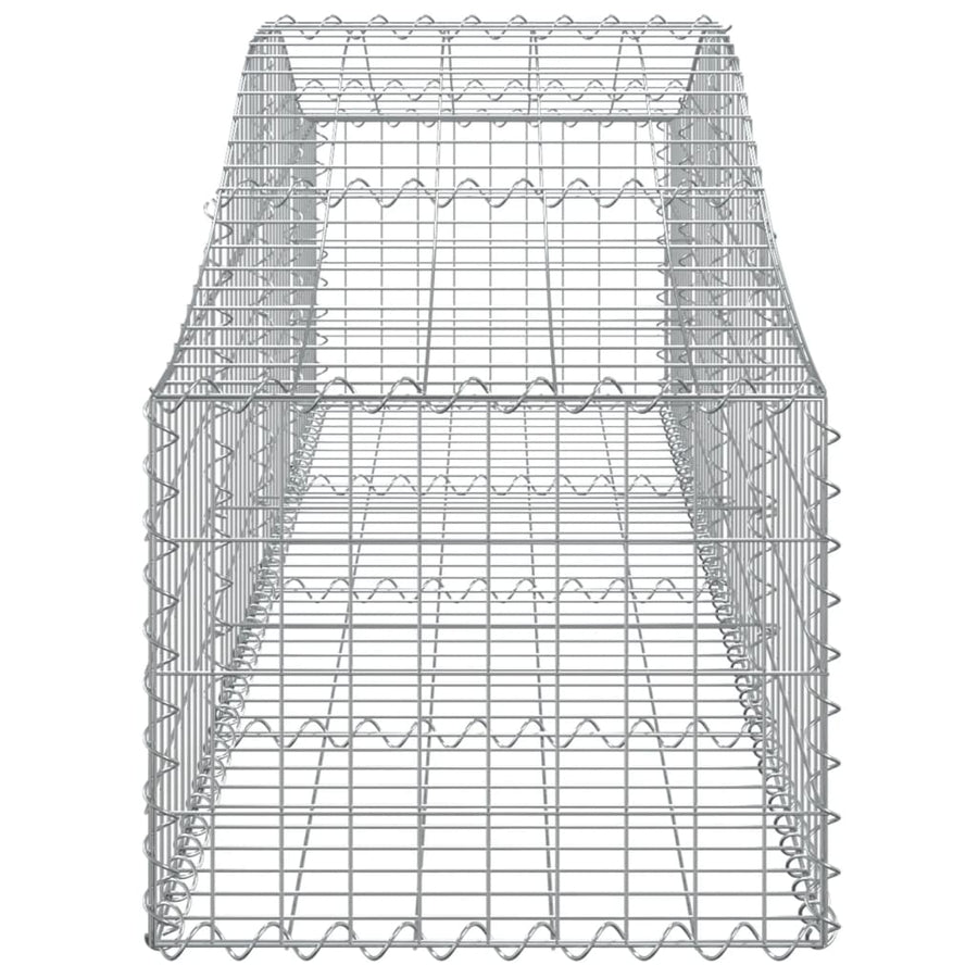 Schanskorven 10 st gewelfd 200x50x40/60 cm gegalvaniseerd ijzer 10 200 x 50 x 40/60 cm