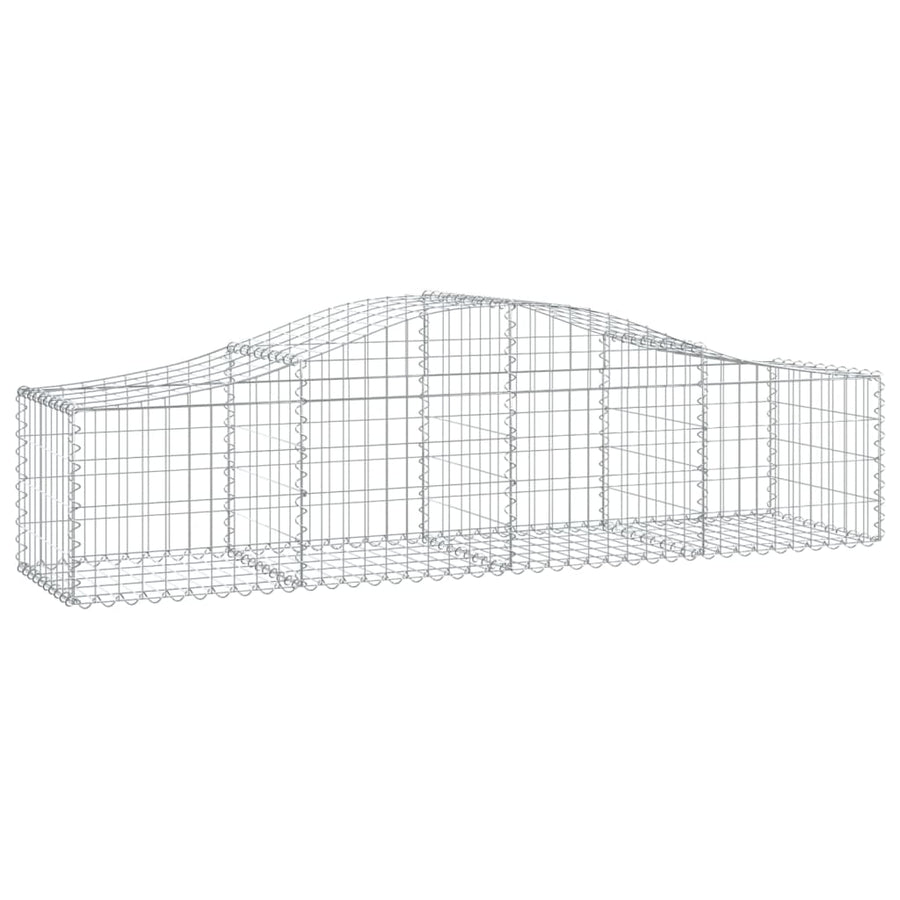Schanskorven 11 st gewelfd 200x50x40/60 cm gegalvaniseerd ijzer 11 200 x 50 x 40/60 cm