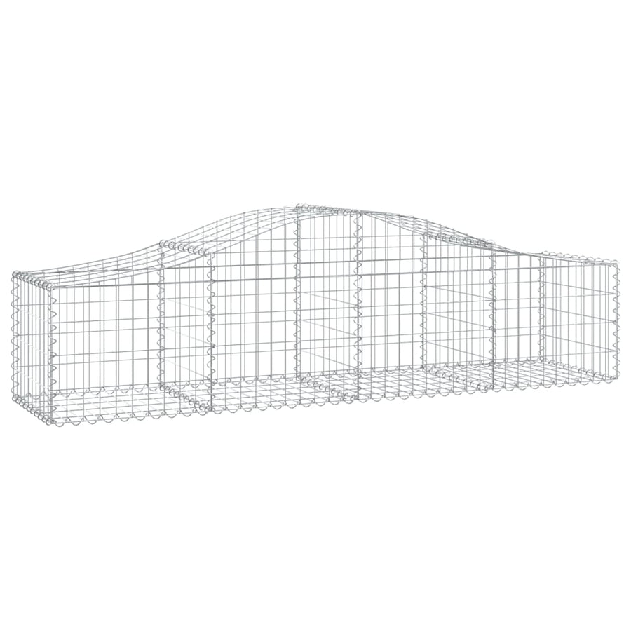 Schanskorven 14 st gewelfd 200x50x40/60 cm gegalvaniseerd ijzer 14 200 x 50 x 40/60 cm