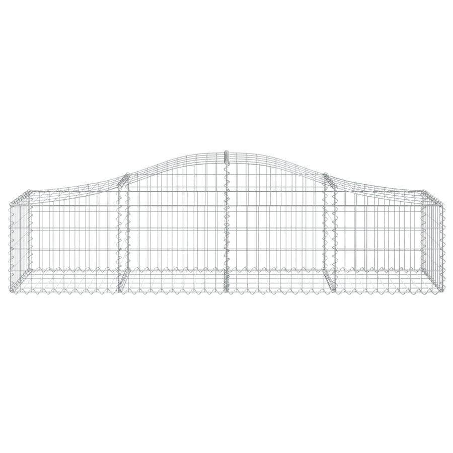 Schanskorven 14 st gewelfd 200x50x40/60 cm gegalvaniseerd ijzer 14 200 x 50 x 40/60 cm