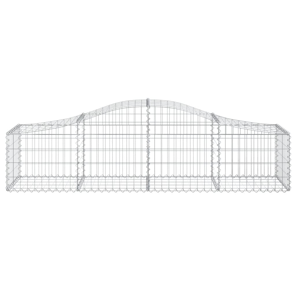 Schanskorven 15 st gewelfd 200x50x40/60 cm gegalvaniseerd ijzer 15 200 x 50 x 40/60 cm