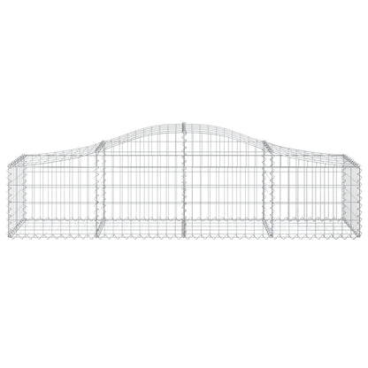 Schanskorven 15 st gewelfd 200x50x40/60 cm gegalvaniseerd ijzer 15 200 x 50 x 40/60 cm