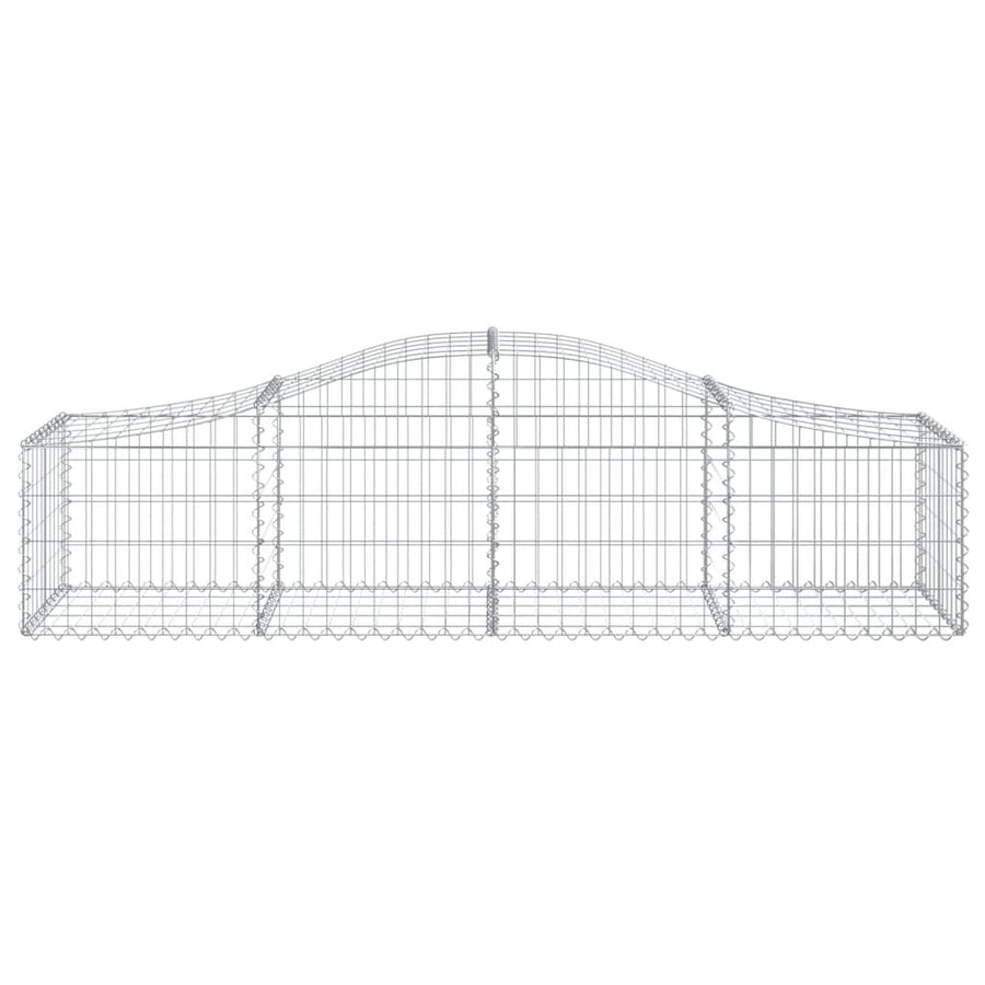 Schanskorven 15 st gewelfd 200x50x40/60 cm gegalvaniseerd ijzer 15 200 x 50 x 40/60 cm