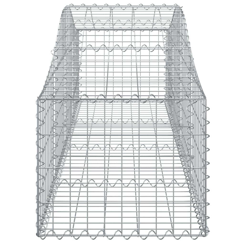 Schanskorven 15 st gewelfd 200x50x40/60 cm gegalvaniseerd ijzer 15 200 x 50 x 40/60 cm