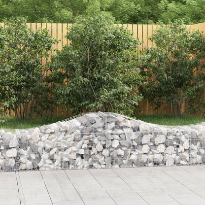 Schanskorven 15 st gewelfd 200x50x40/60 cm gegalvaniseerd ijzer 15 200 x 50 x 40/60 cm