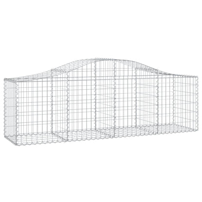 Schanskorven 4 st gewelfd 200x50x60/80 cm gegalvaniseerd ijzer 4 200 x 50 x 60/80 cm