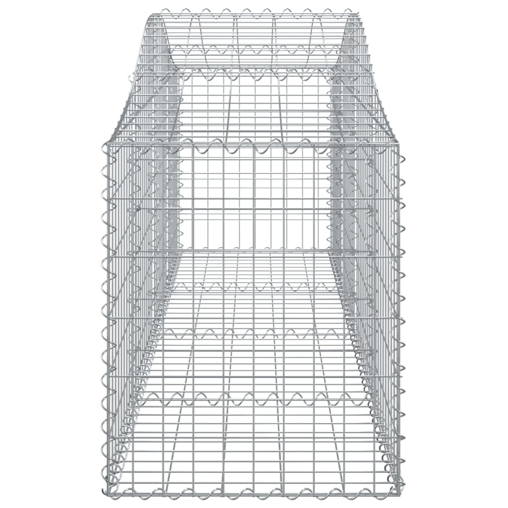 Schanskorven 5 st gewelfd 200x50x60/80 cm gegalvaniseerd ijzer 5 200 x 50 x 60/80 cm