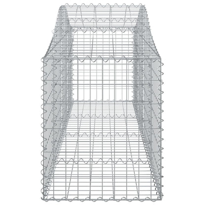 Schanskorven 6 st gewelfd 200x50x60/80 cm gegalvaniseerd ijzer 6 200 x 50 x 60/80 cm