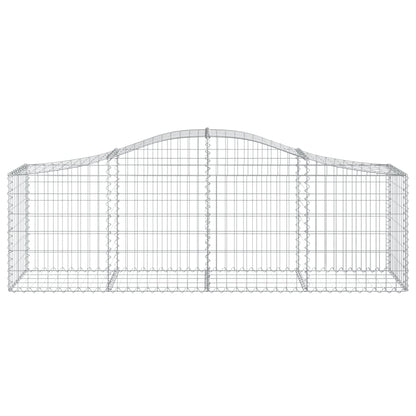 Schanskorven 8 st gewelfd 200x50x60/80 cm gegalvaniseerd ijzer 8 200 x 50 x 60/80 cm