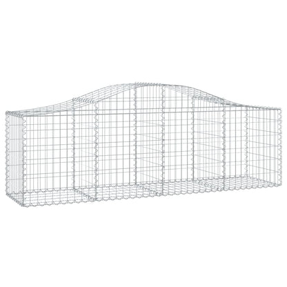 Schanskorven 9 st gewelfd 200x50x60/80 cm gegalvaniseerd ijzer 9 200 x 50 x 60/80 cm