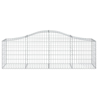 Schanskorven 9 st gewelfd 200x50x60/80 cm gegalvaniseerd ijzer 9 200 x 50 x 60/80 cm