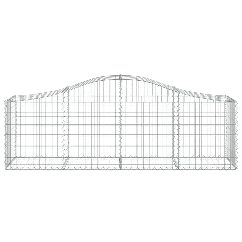 Schanskorven 10 st gewelfd 200x50x60/80 cm gegalvaniseerd ijzer 10 200 x 50 x 60/80 cm