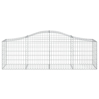 Schanskorven 10 st gewelfd 200x50x60/80 cm gegalvaniseerd ijzer 10 200 x 50 x 60/80 cm