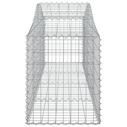 Schanskorven 10 st gewelfd 200x50x60/80 cm gegalvaniseerd ijzer 10 200 x 50 x 60/80 cm