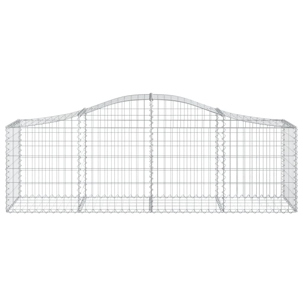Schanskorven 12 st gewelfd 200x50x60/80 cm gegalvaniseerd ijzer 12 200 x 50 x 60/80 cm