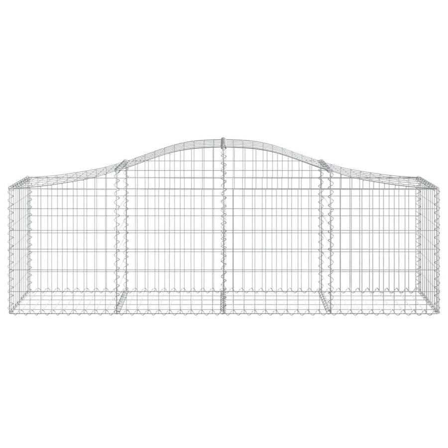 Schanskorven 12 st gewelfd 200x50x60/80 cm gegalvaniseerd ijzer 12 200 x 50 x 60/80 cm