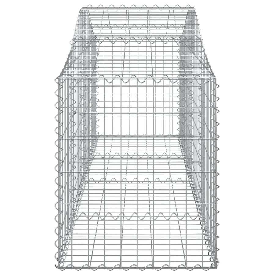 Schanskorven 12 st gewelfd 200x50x60/80 cm gegalvaniseerd ijzer 12 200 x 50 x 60/80 cm