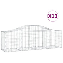 Schanskorven 13 st gewelfd 200x50x60/80 cm gegalvaniseerd ijzer 13 200 x 50 x 60/80 cm