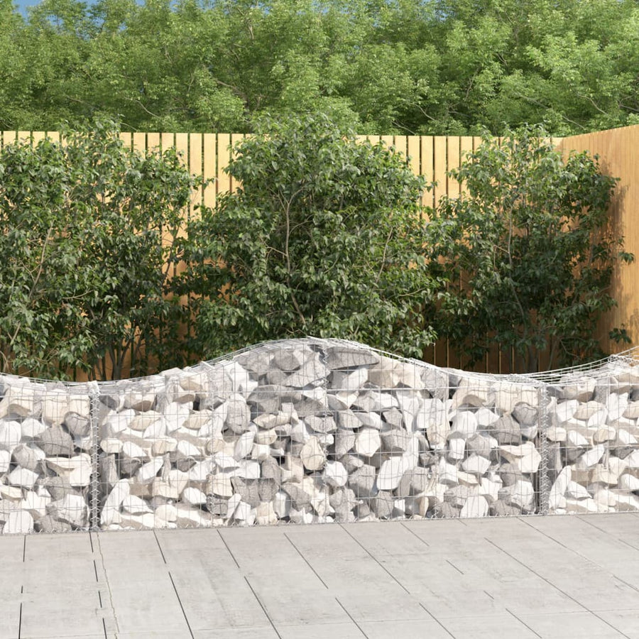 Schanskorven 13 st gewelfd 200x50x60/80 cm gegalvaniseerd ijzer 13 200 x 50 x 60/80 cm