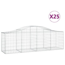 Schanskorven 25 st gewelfd 200x50x60/80 cm gegalvaniseerd ijzer 25 200 x 50 x 60/80 cm