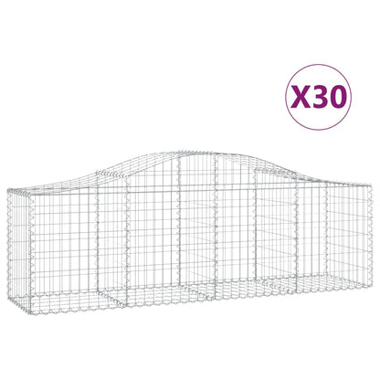 Schanskorven 30 st gewelfd 200x50x60/80 cm ijzer 30 200 x 50 x 60/80 cm