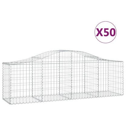 Schanskorven 50 st gewelfd 200x50x60/80 cm ijzer 50 200 x 50 x 60/80 cm