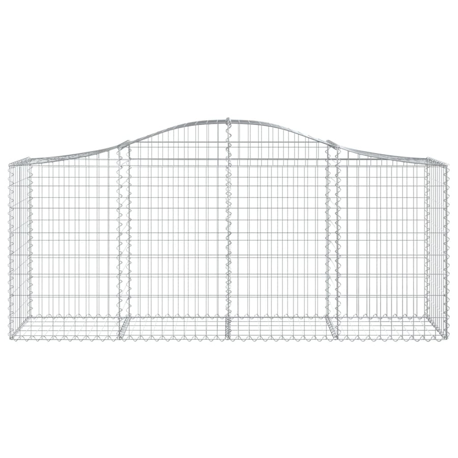Schanskorven 10 st gewelfd 200x50x80/100 cm ijzer 10 200 x 50 x 80/100 cm