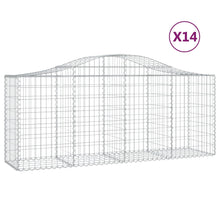 Schanskorven 14 st gewelfd 200x50x80/100 cm ijzer 14 200 x 50 x 80/100 cm