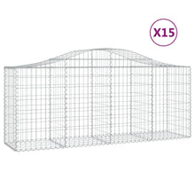 Schanskorven 15 st gewelfd 200x50x80/100 cm ijzer 15 200 x 50 x 80/100 cm