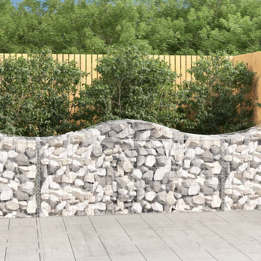 Schanskorven 20 st gewelfd 200x50x80/100 cm ijzer 20 200 x 50 x 80/100 cm